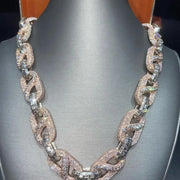 lab grown diamond cuban link chain